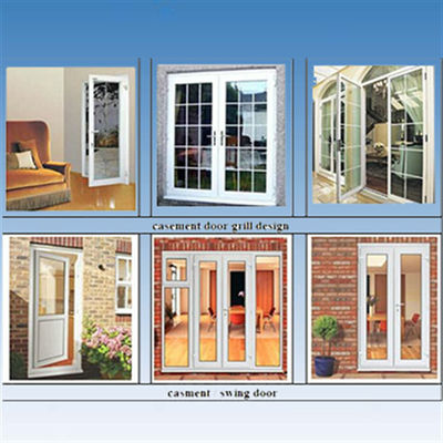 Two Track UPVC Sliding Door 2.0mm 2.2mm Thickness UPVC Lift And Slide Door