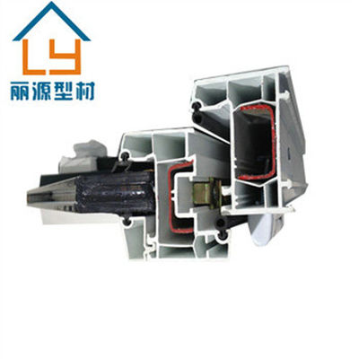 SIngles Glass Sliding UPVC Extrusion Profiles Black Color For Construction