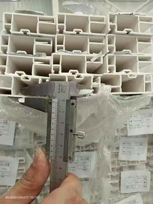 UV Resistant Grey Chloride UPVC Door Profiles Heat Insulation Custom Design