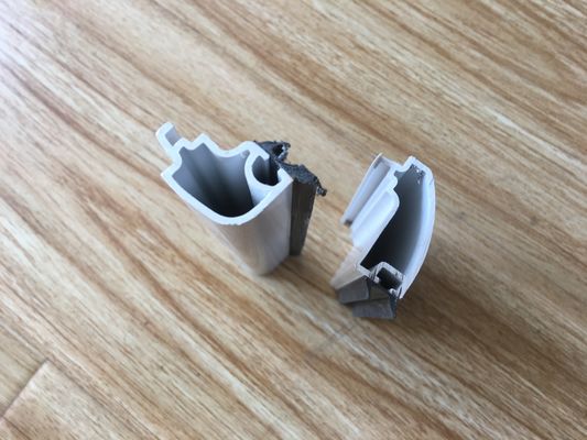UV Resistant Grey Chloride UPVC Door Profiles Heat Insulation Custom Design