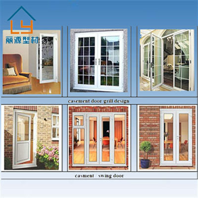 Plastic UPVC Extrusion Profiles Heat Insulation Lead Free ISO14001 Certified