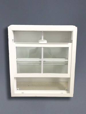 White 60mm Aluminum Sliding Window With Energy Saving Single/Double Glazed EPDM Sealing System